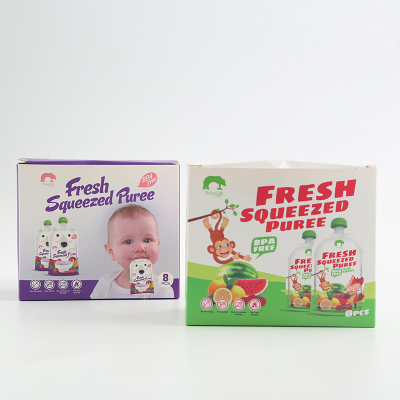 Factory Customized Children's Cartoon Juice Drink Bag Doypack Complementary Food Nozzle Bag Customized