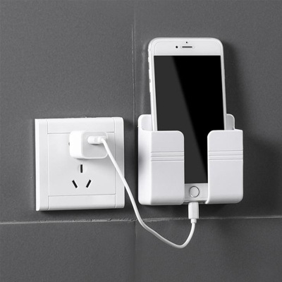 Punch-Free Mobile Phone Charging Wall-Mounted Wall Charging Base Bracket Bedside Fixed Adhesive Mobile Phone Holder