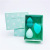 Factory Source Blue Green Gradient 3 Color Gourd Water Drop Oblique Cut Beauty Blender Powder Puff Set Beauty Egg Gift Box for Free