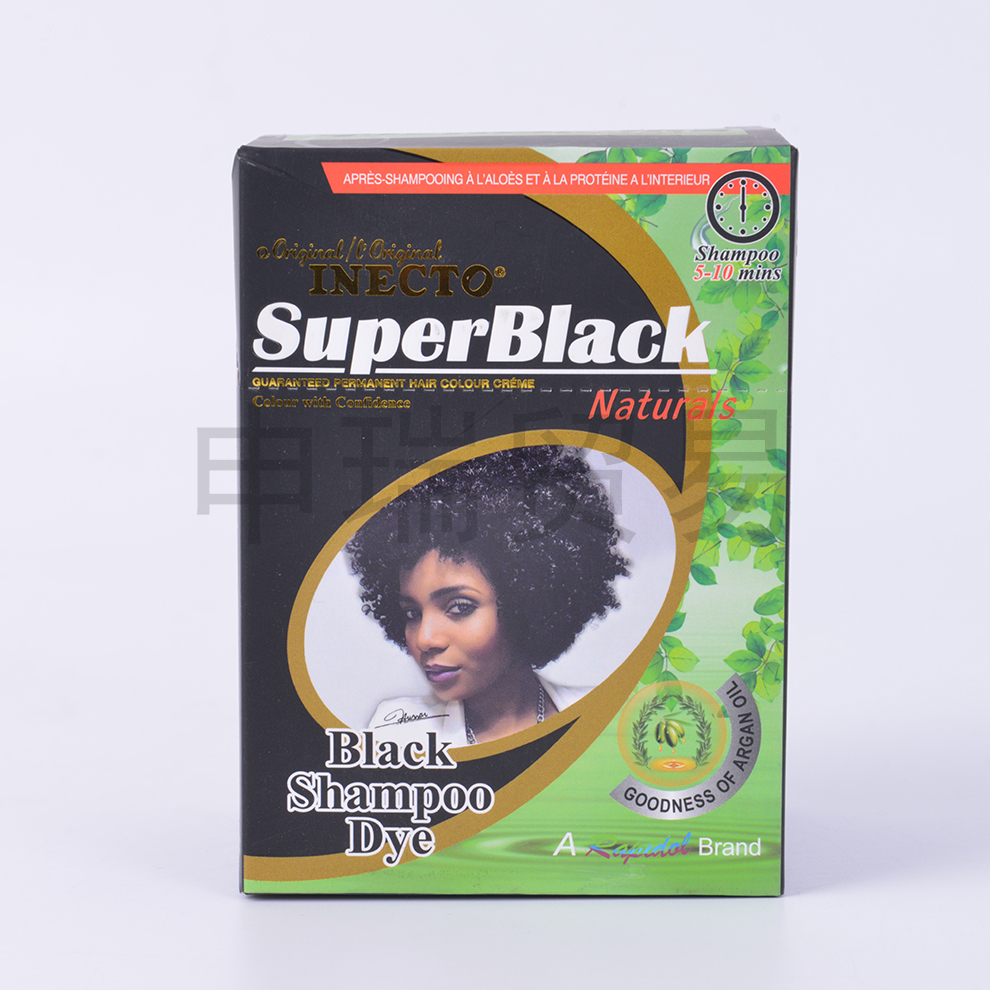 INECTOhair dye shampoo sensitive /superblack染发剂一洗黑