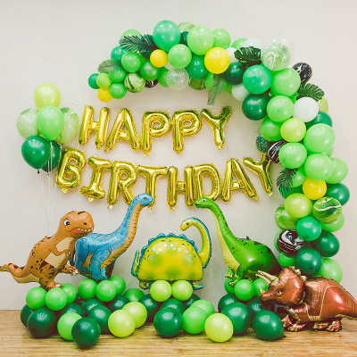 Rubber Balloons New Jungle Party Decoration Birthday Party Supplies Dinosaur Balloon Arch Balloon Set Cartoon Animal
