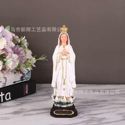 Religious Church Christmas Gift Resin Crafts European Virgin Mary Character Ornaments Cross-Border Supply
