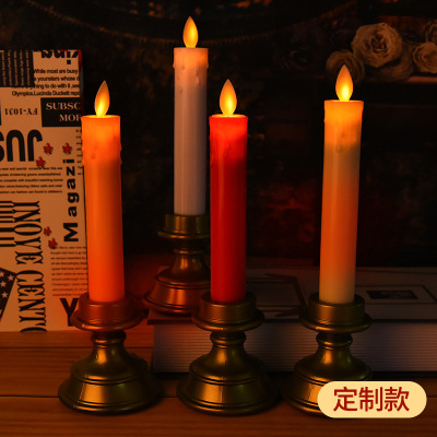 Candlestick Pole Candle Marriage LED Electronic Candle Customized Factory Direct Supply Pp Cylindrical Creative Candles Home Ornaments