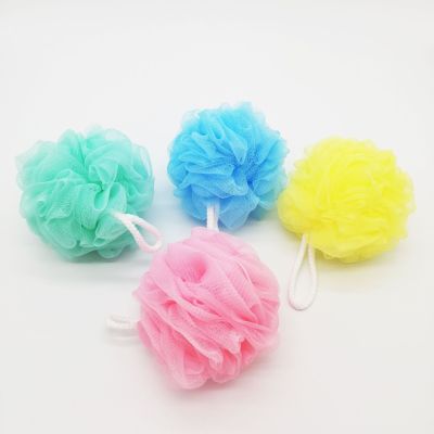 Bright Color Bath Ball Super Soft Bath Flower Foaming Net Bath Products Do Not Hurt Skin and Do Not Loose Bath with Lanyard in Stock
