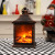 Christmas Fireplace Light Firewood Storm Lantern Bar Home Desktop Scene Layout Fireplace Light Show Window Decoration