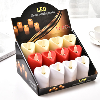 Luminous Electronic Candle Creative Led Plastic Candle Swing Party Desktop Layout Candle Factory Wholesale