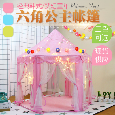 Spot Hexagonal Princess Castle Oversized Tulle Children's Tent Game House Toy Room Amazon Hot Sale Mosquito Net