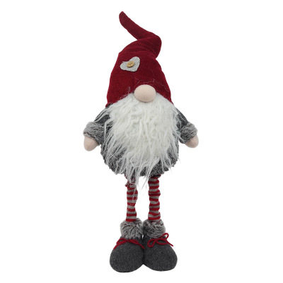 Creative Decoration Christmas Floor Fine Dwarf Doll Red and Gray Standing Style Various Styles Can Be Wholesale and Customizable