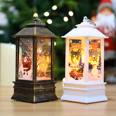 Christmas Storm Lantern Cross-Border Wholesale Christmas Gifts Christmas Decorations Led Electron Candle Wind Candle Storm Lantern Santa Claus