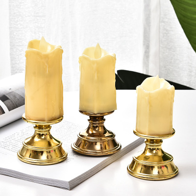 Golden Ins Retro Candlestick Tears Swing Candle Romantic Birthday Party Desktop Scene Setting Supplies Wholesale