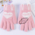 Children's Gloves Winter Warm Wool Knitted Gloves Colorful Color Matching Girl Student Thickened Winter Five Finger Gloves