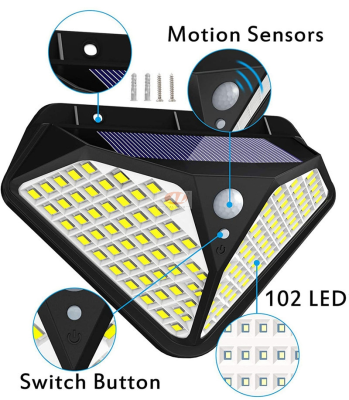 100led Four-Side Solar Lamp New 102led Infrared Sensor Lamp Household Lighting Waterproof Street Lamp Garden Lamp