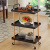 Floor Storage Rack Kitchen Balcony Bedroom Storage Trolley Tea Art Garden Trolley Rack