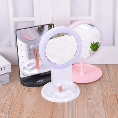 Desktop Led Makeup Mirror with Light Desktop Dressing Makeup Fill Light Mirror High Definition Vanity Mirror