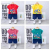 2021 spring cotton children's 1-5 years old short sleeve T-shirt set four sizes and four colors wholesale