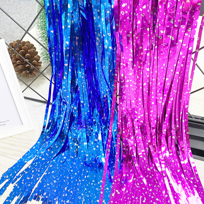 New 1*2 M Bright Light Tinsel Curtain Stage Background Decorations Birthday Party Layout