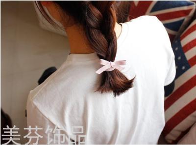 Korean Style Solid Color Bow Hair Elastic Band Hair Band Simple All-Matching Hair Rope Women's Headwear Wholesale
