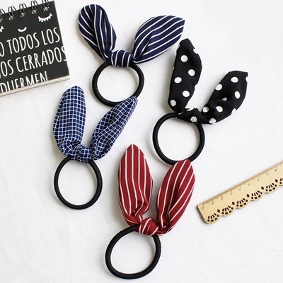 Korean Style Cute Rabbit Ears Tie-up Hair Accessories Rubber Band Hair Rope Japanese and Korean Simple Hair Tie Korean Hair Ring Headdress