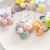 Japanese and Korean Style New Children Baby Tie-up Hair Head Rope Candy Color Girl Bow Hair Ball Does Not Hurt Hair Rubber Bands Headdress