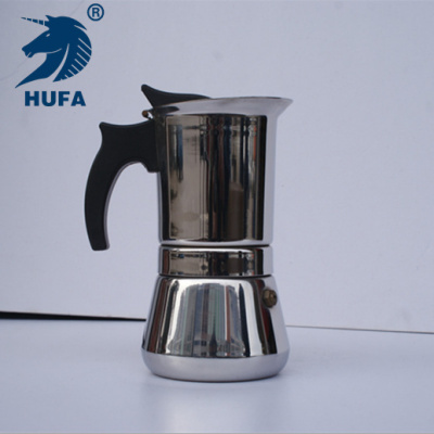 Factory Direct Supply Portable Stainless Steel Coffee Maker Stainless Steel Kettle Household Hand Made Coffee Maker Moka Pot Wholesale