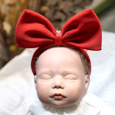 Internet Celebrity Ins Girls Big Red Bow Headband Hair Accessories Baby Girl Children Headband Princess Headdress