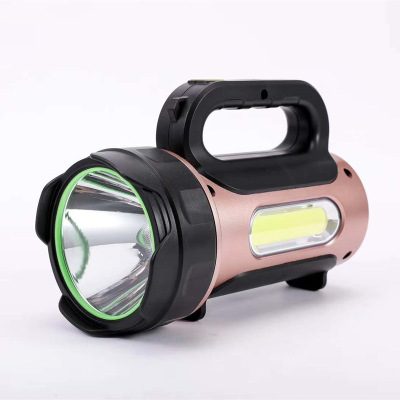 New Strong Light Road Searchlight Adjustable Two-Way Light Portable Lamp Multi-Function with Sidelight Work Light Wholesale。