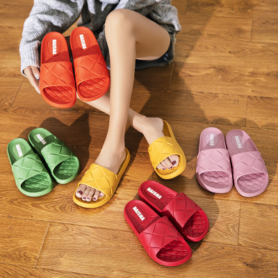 Internet Popular Summer New Soft Bottom Colorful Soft Bottom Breathable Male and Female Home Indoor Couple Bathroom Bath Drooping Slippers