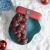 M04-2209 Christmas Fruit Plate Socks Fruit Fork Box Fruit Plate Plastic Red Candy Box New Year Candy Plate