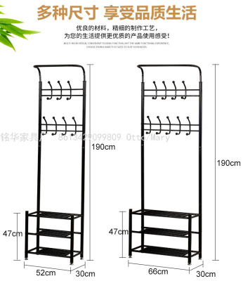 Shoes and Hat Rack Simple Coat Rack Shoe Rack Integrated Combination Clothes Hanger  Shoe Rack WX-C05