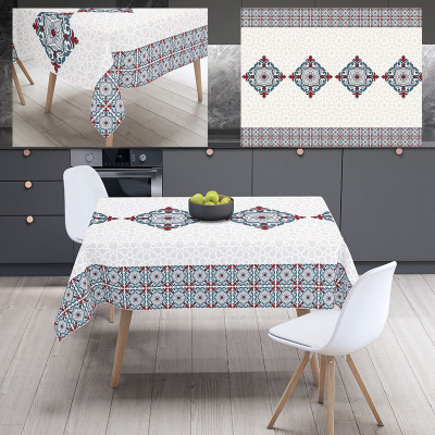 New Digital Polyester Tablecloth Printing 1.4*20 M Waterproof Oil-Proof Easy to Clean Tablecloth