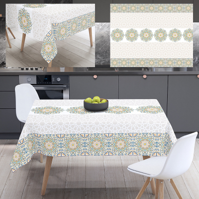 New Digital Polyester Tablecloth Printing 1.4*20 M Waterproof Oil-Proof Easy to Clean Tablecloth