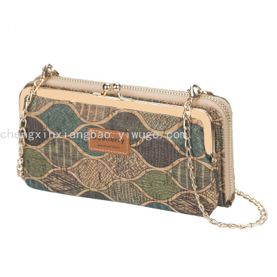 Bags Women's Wallet New Wood Grain Mobile Phone Bag Crossbody Women's Bag Fashion Wallet Ladies Wholesale