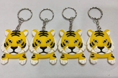New Soft Rubber Tiger Keychain Tiger Tiger Shengwei Simple