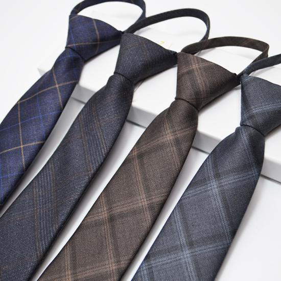 7CM新款男士商务休闲拉链易拉得懒人领带职业衬衫领带