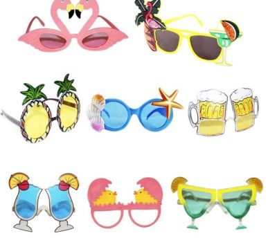 Hawaiian Series Tropical Parrot Flamingo Glasses Holiday Party Beach Carnival Party Glasses Party Wear