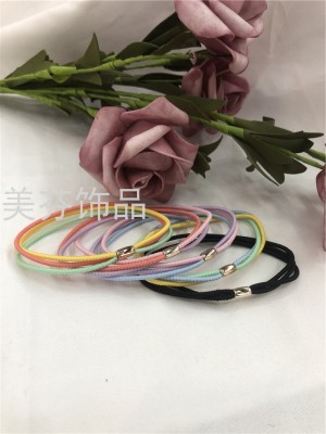 Simple European and American Style Classic Thick Type Rubber Band MulticolorAll-MatchHairTiesHeadwearHair Ring Wholesale