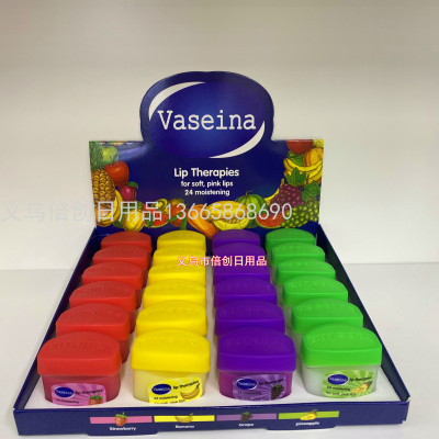 Vaseina/Fan Same Style Lip Balm All Kinds of Fruit Flavor Lipstick Lip Balm Moisturizing Repair Base in Stock