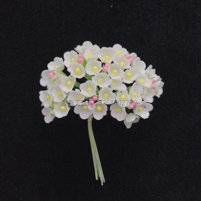 Mini Paper Rose Fake Flower Bouquet Wedding Decoration Artificial Flower DIY Scrapbooking