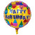 18-Inch Happy Birthday Aluminum Balloon Children's Birthday Party Supplies Decoration round Balloon