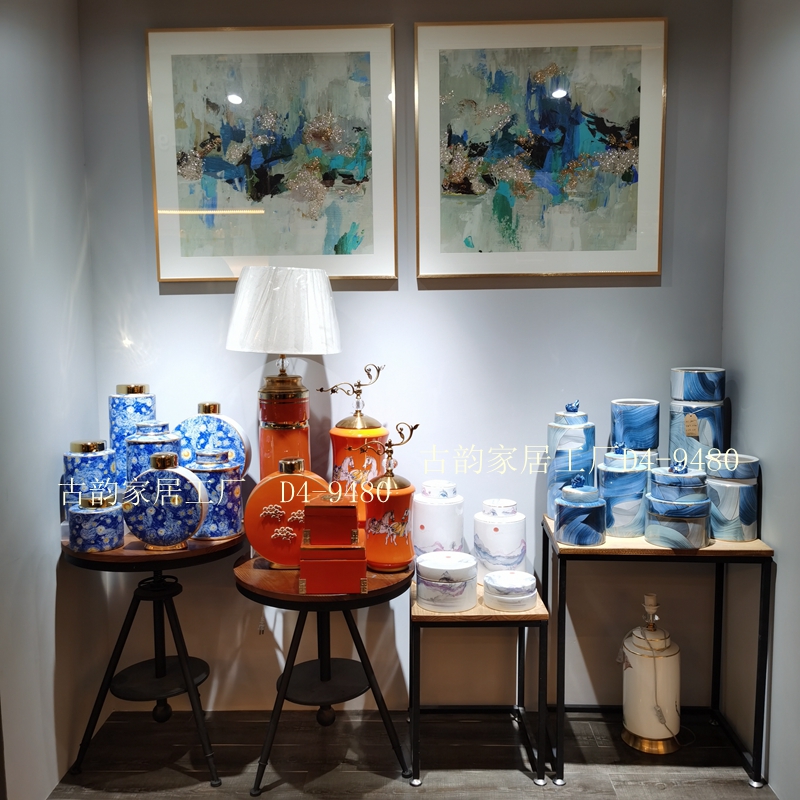 创意陶瓷花瓶古韵工厂青花瓷家居软装饰品工艺品摆件