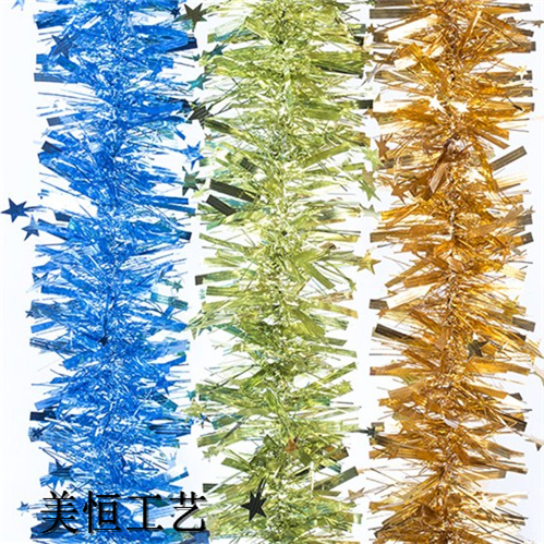 圣诞彩条彩条门帘雨丝门帘圣诞装饰婚庆节日用品