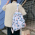 Junior's Schoolbag Women's Korean-Style Harajuku Ulzzang Small Fresh Printed Large Capacity High School Student Backpack