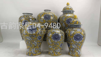Guyun Home Factory Crafts Decoration Creative Ceramic Vase Blue and White Porcelain Candy Box 9480