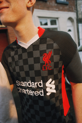 Liverpool 2020-21 Season Second Away Jersey Football Training Suit Short Sleeve Shorts Two-Piece Set Manufacturer