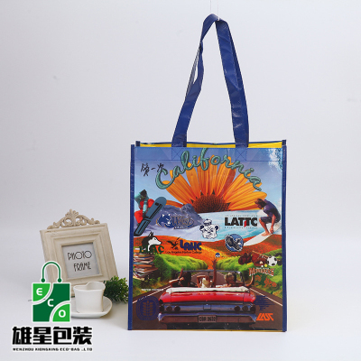 Non-Woven Bags Customization Color Film Non-Woven Fabric Bags Order Supermarket Environmental Protection Portable Advertising Shopping Bag Customization