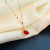 New Year Red Titanium Steel Necklace Women's 18K Gold Plated Online Popular Clavicle Chain Hipster Fashion Ornament