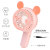 Douyin Online Influencer Bubble Fan Mini Handheld Cartoon Rechargeable Folding Portable Mute Electric Bubble Maker Toy