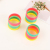 Children's Magic Rainbow Circle Educational Toys Jenga Elastic Pull Ring Gifts for Boys and Girls Colorful Spring Coil Gradient