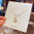 Korean Style Personalized Titanium Steel Necklace Women's Fashion Dignified Hollow Bird's Nest Bright Pearl Pendant High Sense Necklace Wholesale