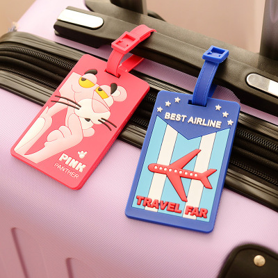 Personalized Young Fashion Cartoon Silicone Luggage Tag Check-in Tag Creative Boarding Pass Listing Can Be Customized